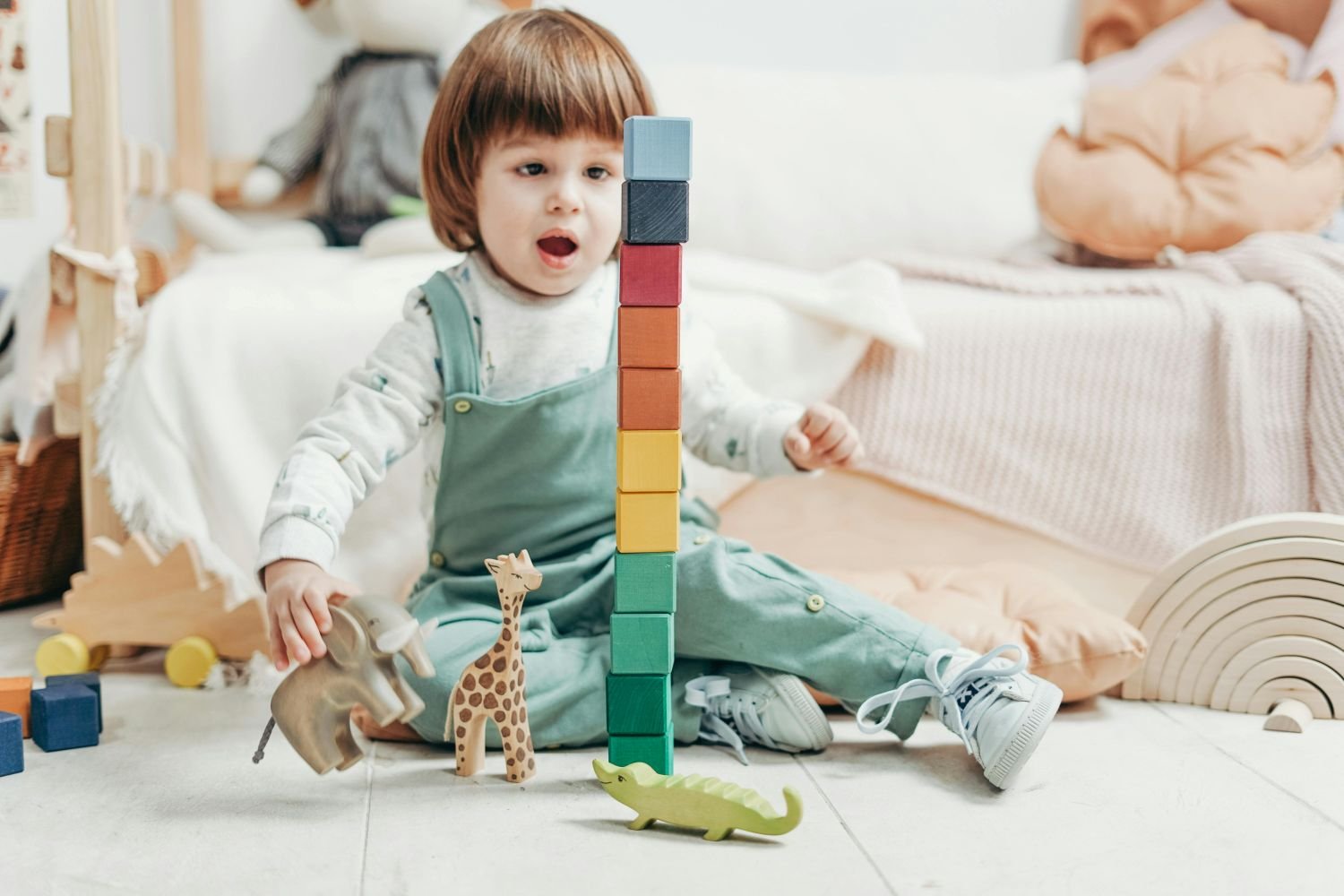 Alt text: Serene nursery with toddler