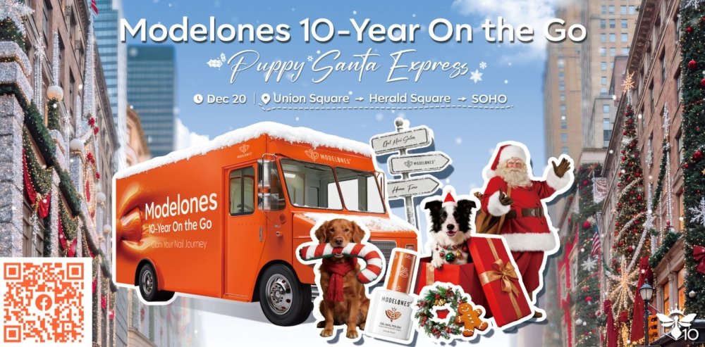 Modelones Brings Santa & ‘Paw-some’ Reindeer Pups to NYC Streets for Free Holiday Glam