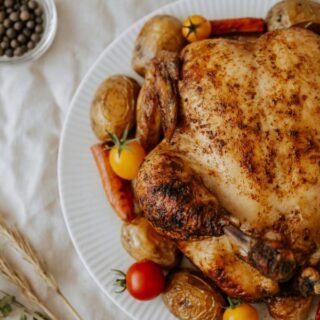 Roast chicken at a New York bistro